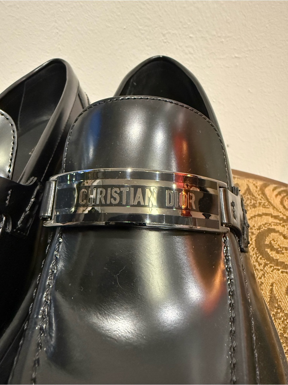 Dior “Code” Black Chunky Leather Loafers - Picture 3 of 10
